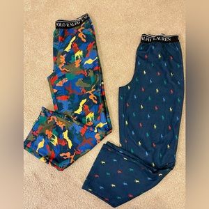 2 Pairs of Boys Polo Ralph Lauren Pajama Pants Size L